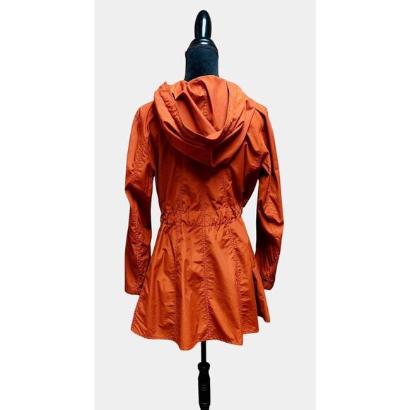 Eileen Fisher Women's Lightweight Hooded Wrap Jacket Burnt Orange, Size XS - Picture 7 of 8